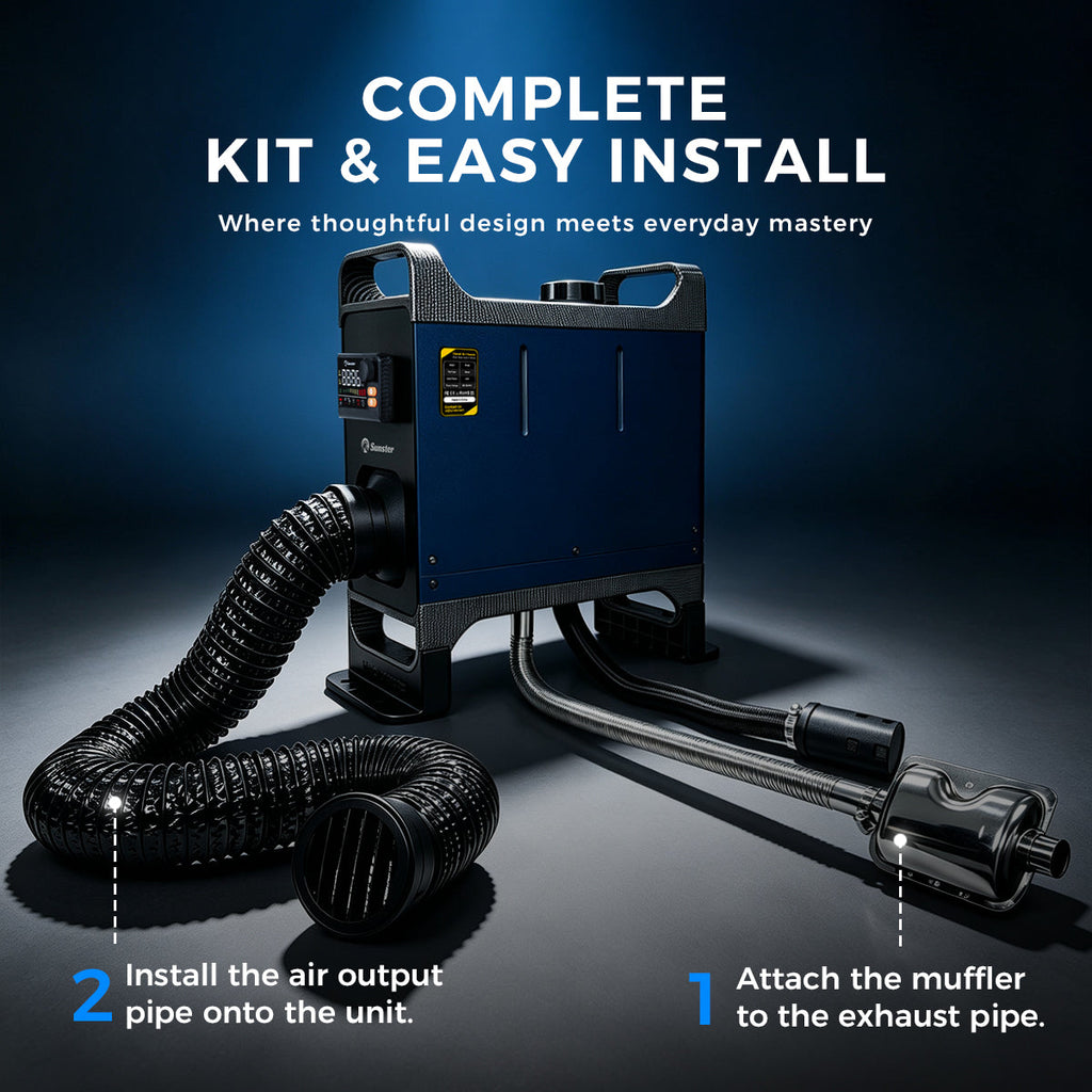 Sunster TR B2 8 kW dieselfyr – alt-i-ét med Bluetooth