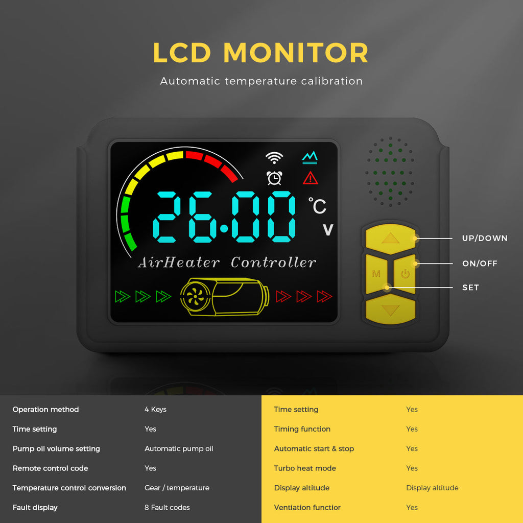 Sunster A2200BS 8 kW dieselfyr – splitmodel med Bluetooth