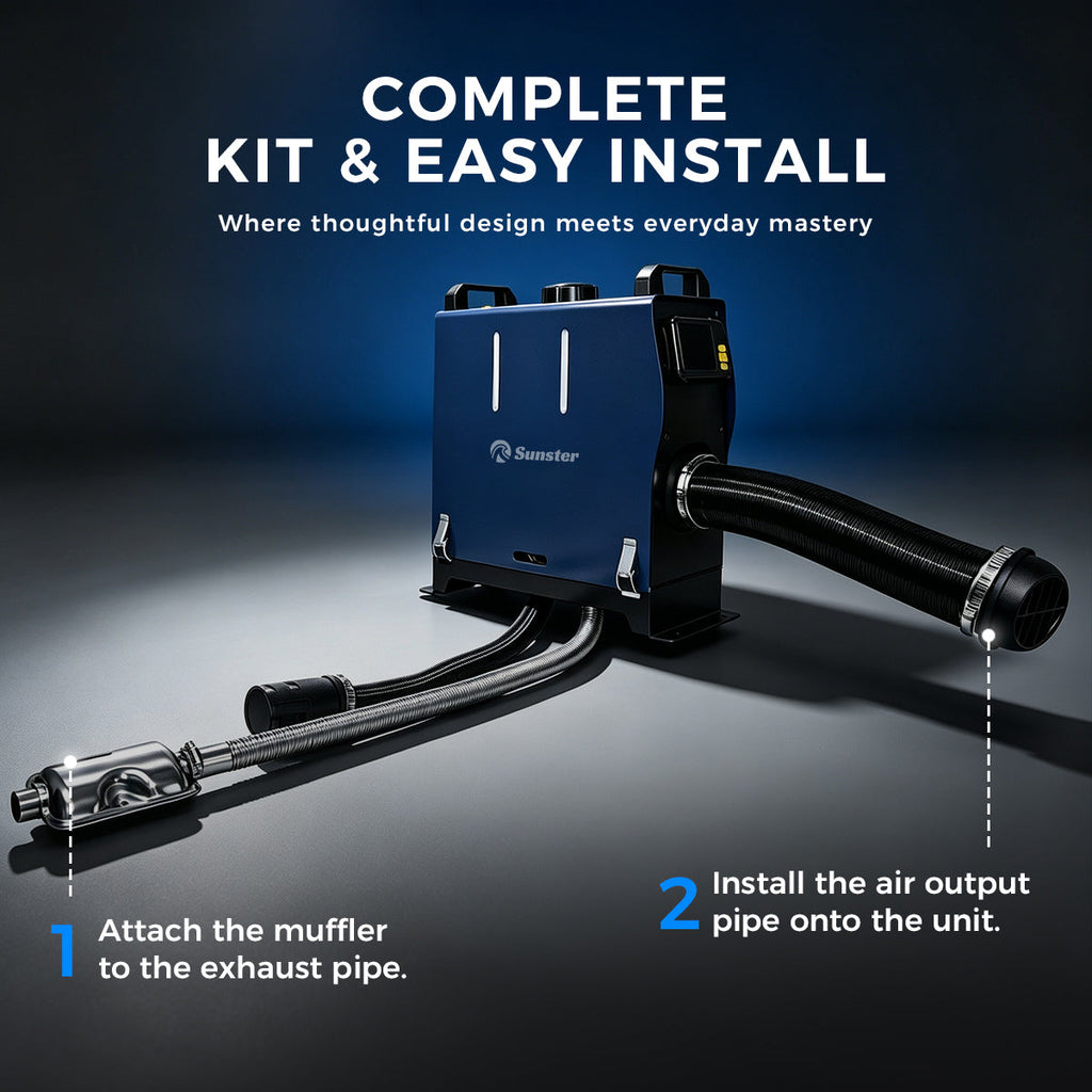 Sunster TR B1 2 kW dieselfyr – alt-i-ét med Bluetooth