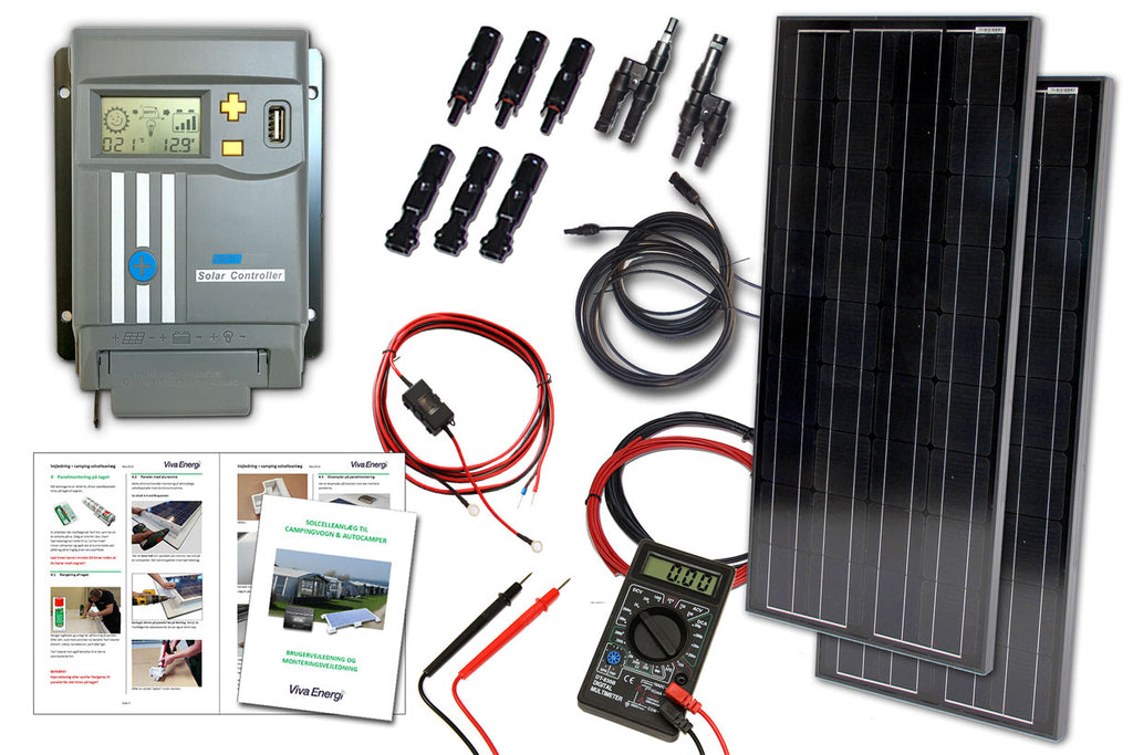 Solcelleanlæg til båd – 120W med MPPT-laderegulator