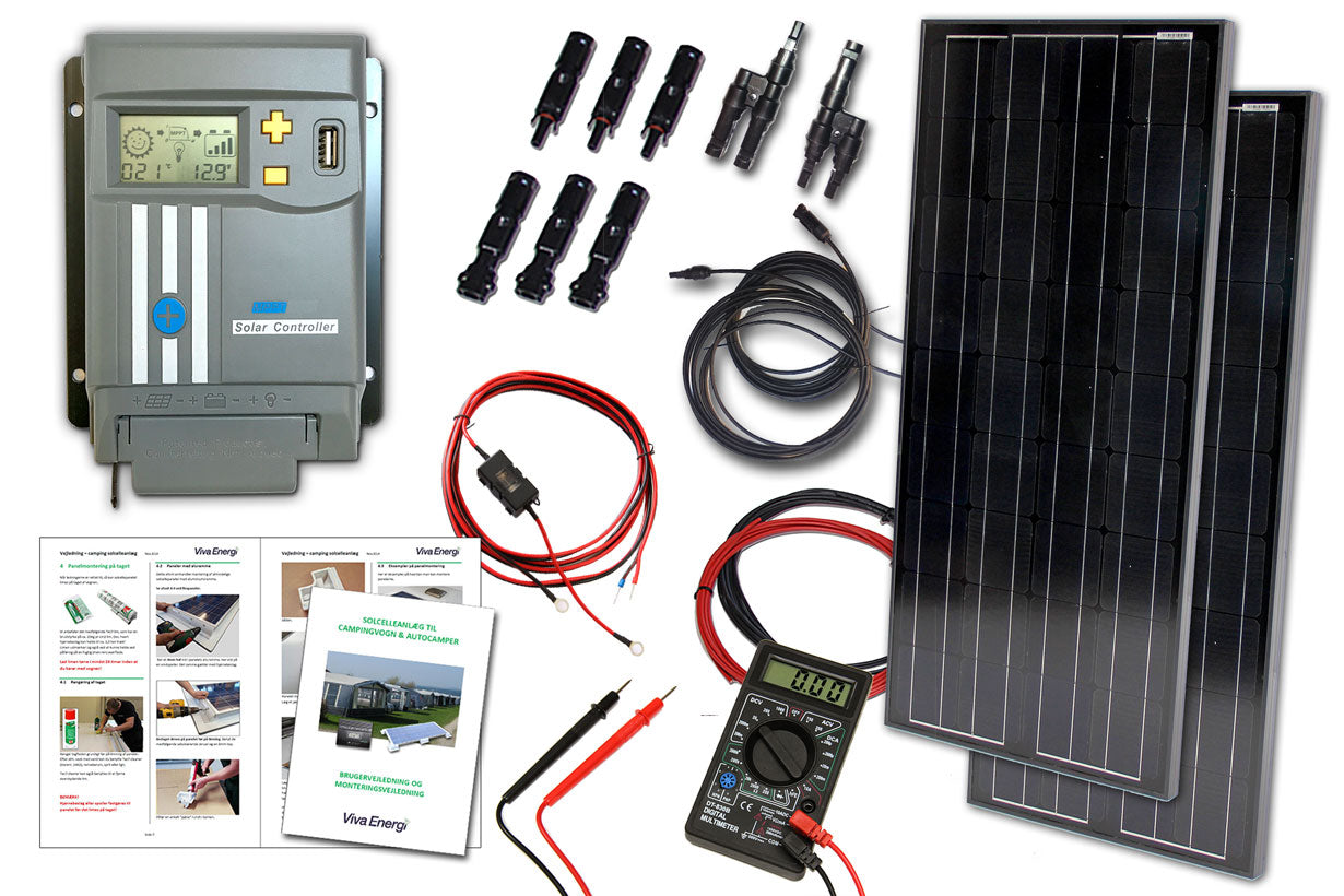 Solcelleanlæg til båd – 120W med MPPT-laderegulator