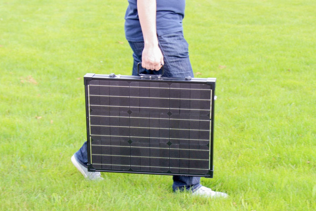 140 W Transportabel Solcellekuffert – Sort - SejlStrøm