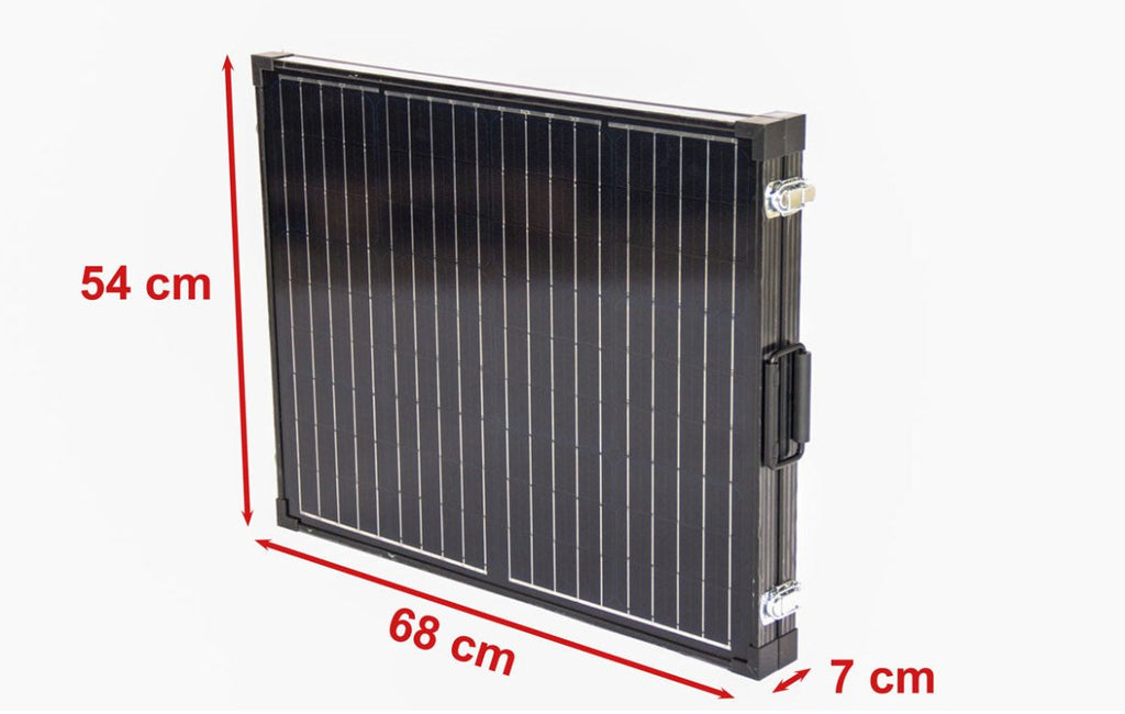 140 W Transportabel Solcellekuffert – Sort - SejlStrøm