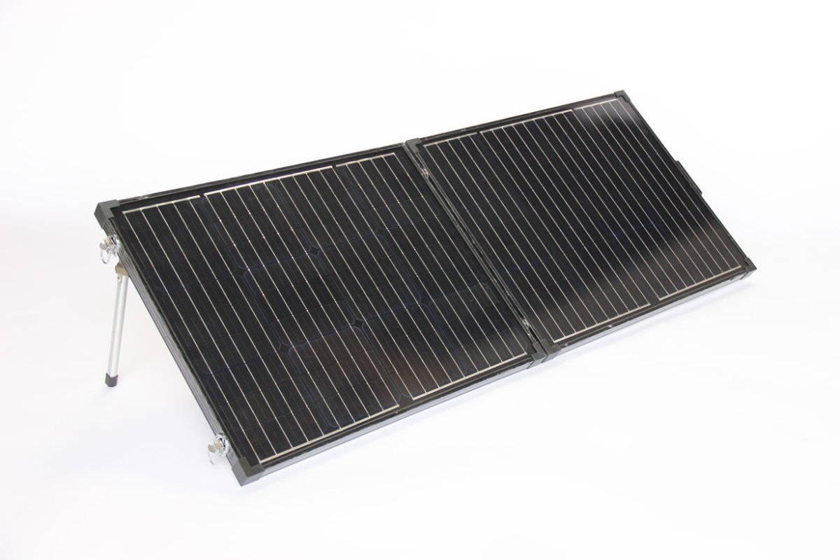 140 W Transportabel Solcellekuffert – Sort - SejlStrøm