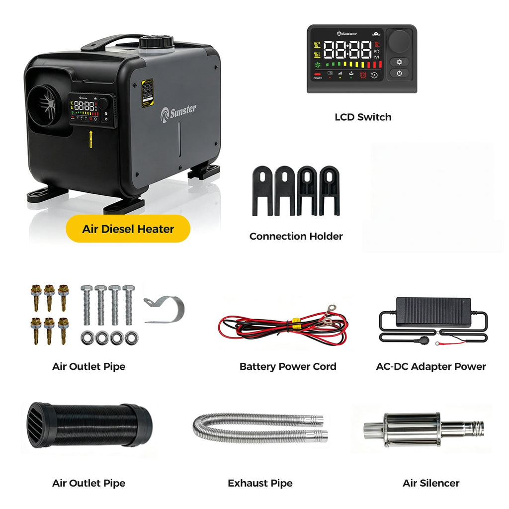Sunster TP G1 8 kW dieselfyr – alt-i-ét med Bluetooth og GSM/LTE