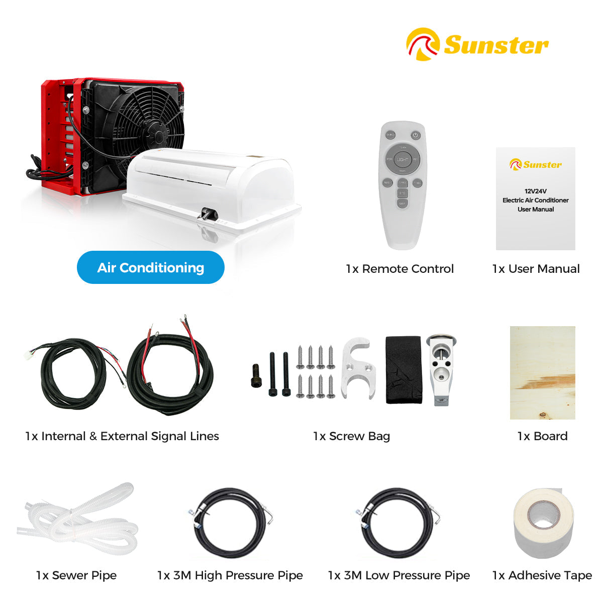 Sunster S-AC2 DC-klimaanlæg – 12/24 V