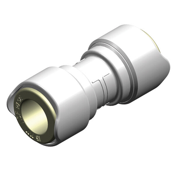 Whale samlestykke med kobling, 15mm – kobling lige 15 mm Bulk 100stk.