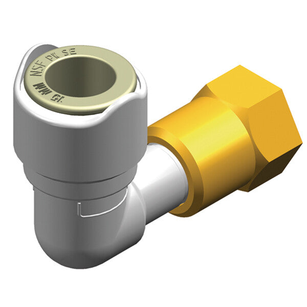 Whale vinkeladapter hun 1/2" BSP messing – 1/2 hun
