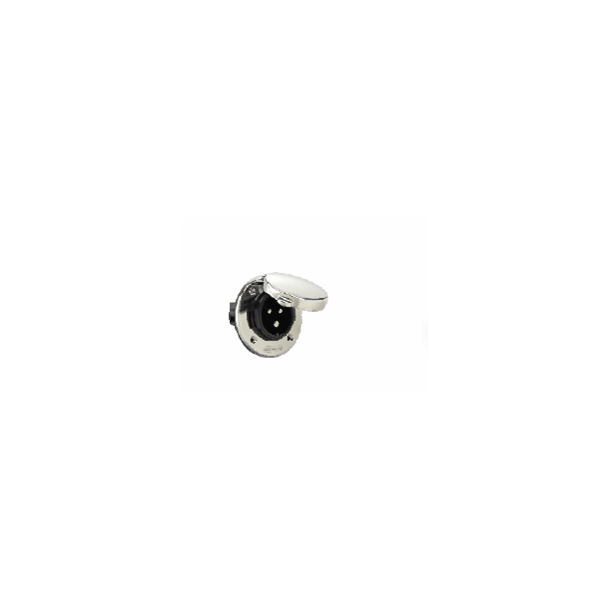 Stainless steel shore power connection 16A with cover