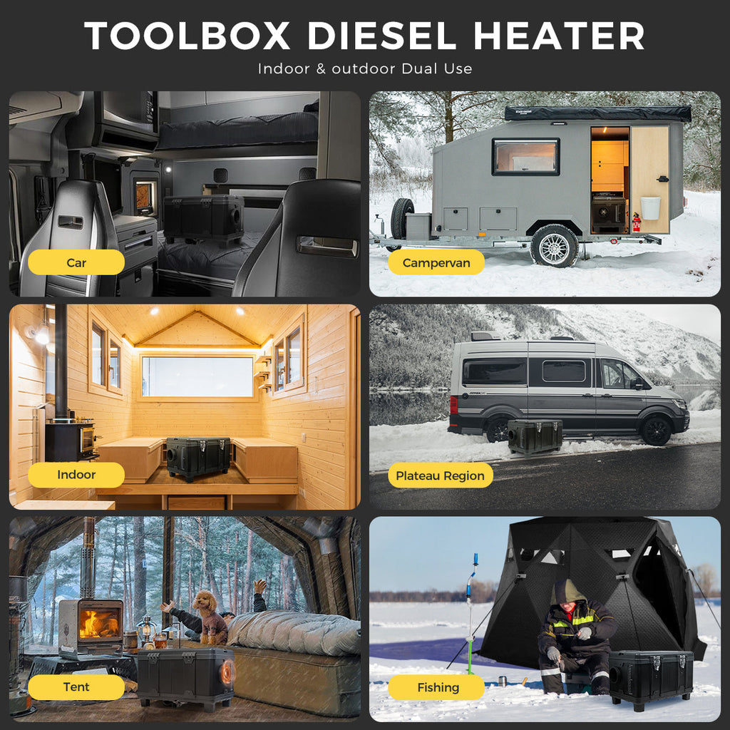 Sunster TB10 8 kW dieselfyr – Toolbox med Bluetooth