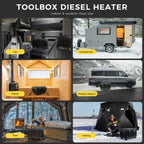 Sunster TB10 8 kW dieselfyr – Toolbox med Bluetooth