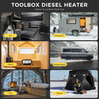 Sunster A2200BS 8 kW dieselfyr – splitmodel med Bluetooth