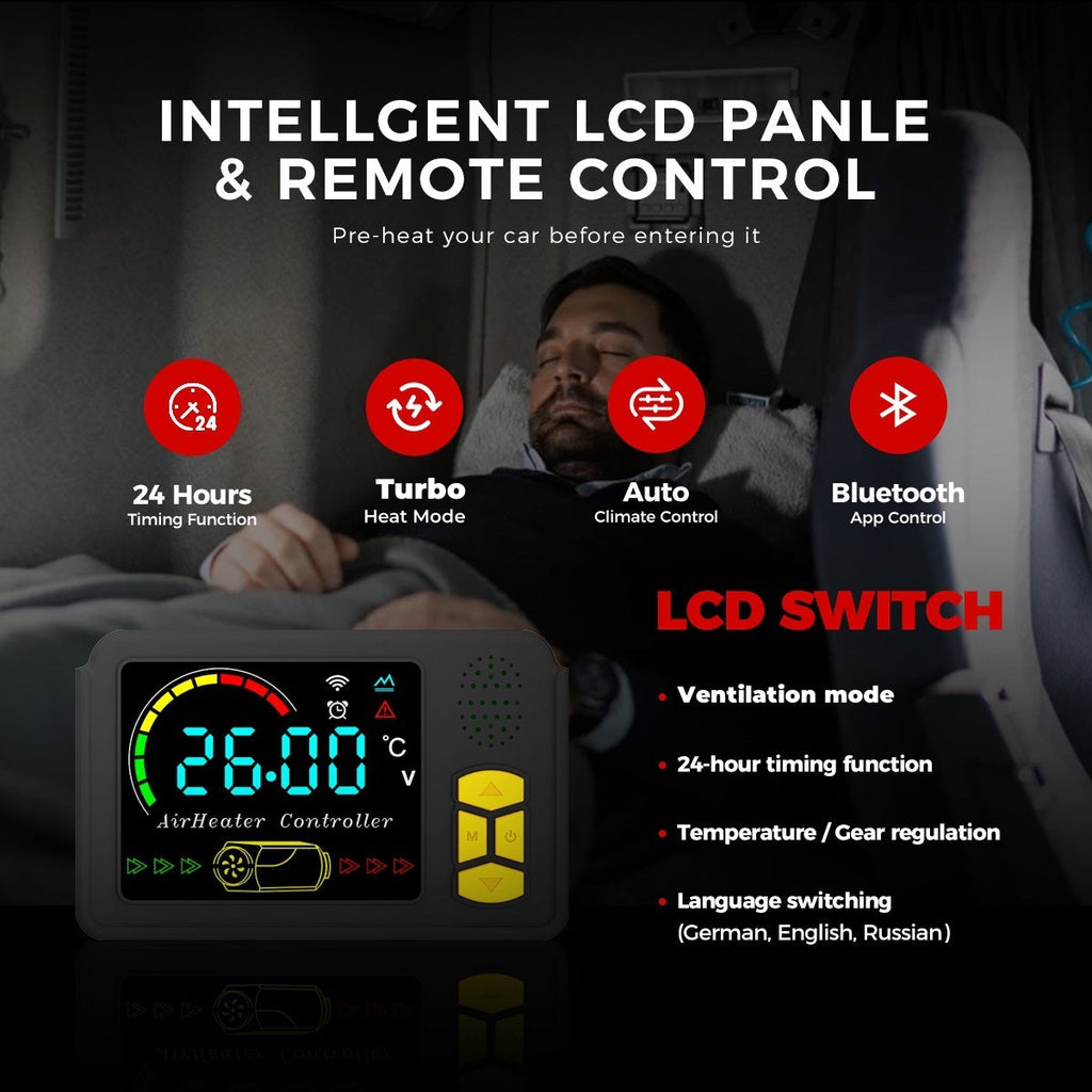 Sunster A2200BS 8 kW dieselfyr – alt-i-ét med Bluetooth