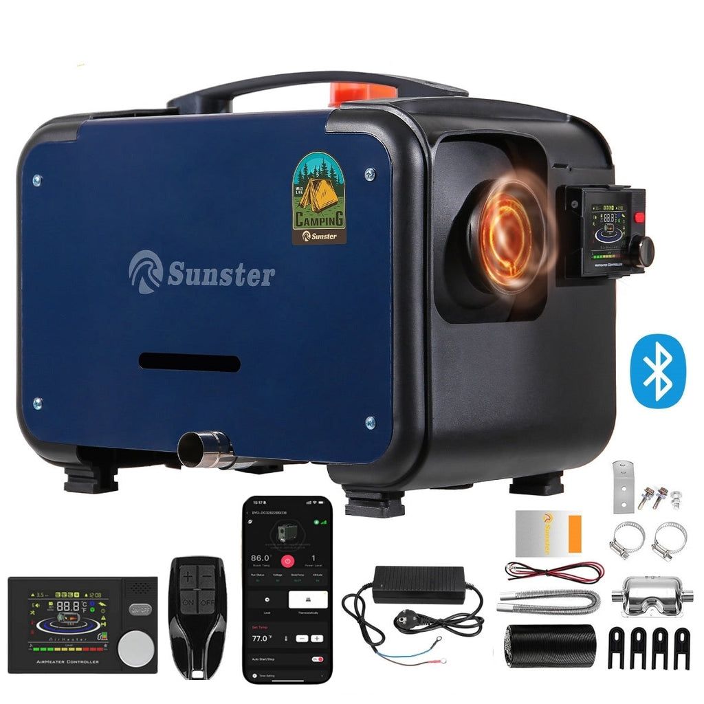 Sunster A2302BHP 8 kW dieselfyr – alt-i-ét med Bluetooth