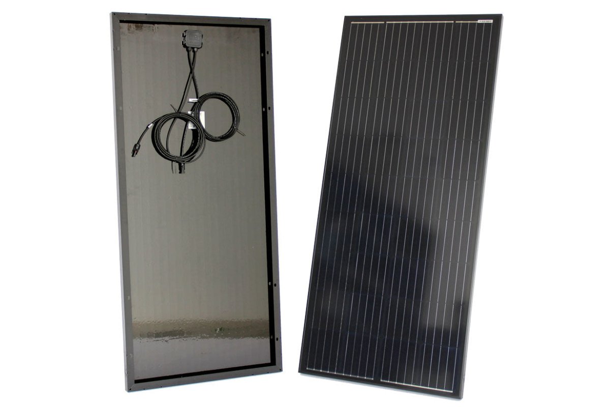 200 W 12 V Solcellepanel – Sort Monokrystallinsk - SejlStrøm