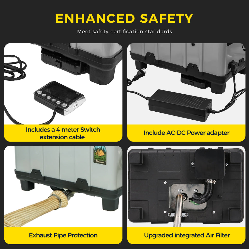 Sunster TB10 8 kW dieselfyr – Toolbox med Bluetooth
