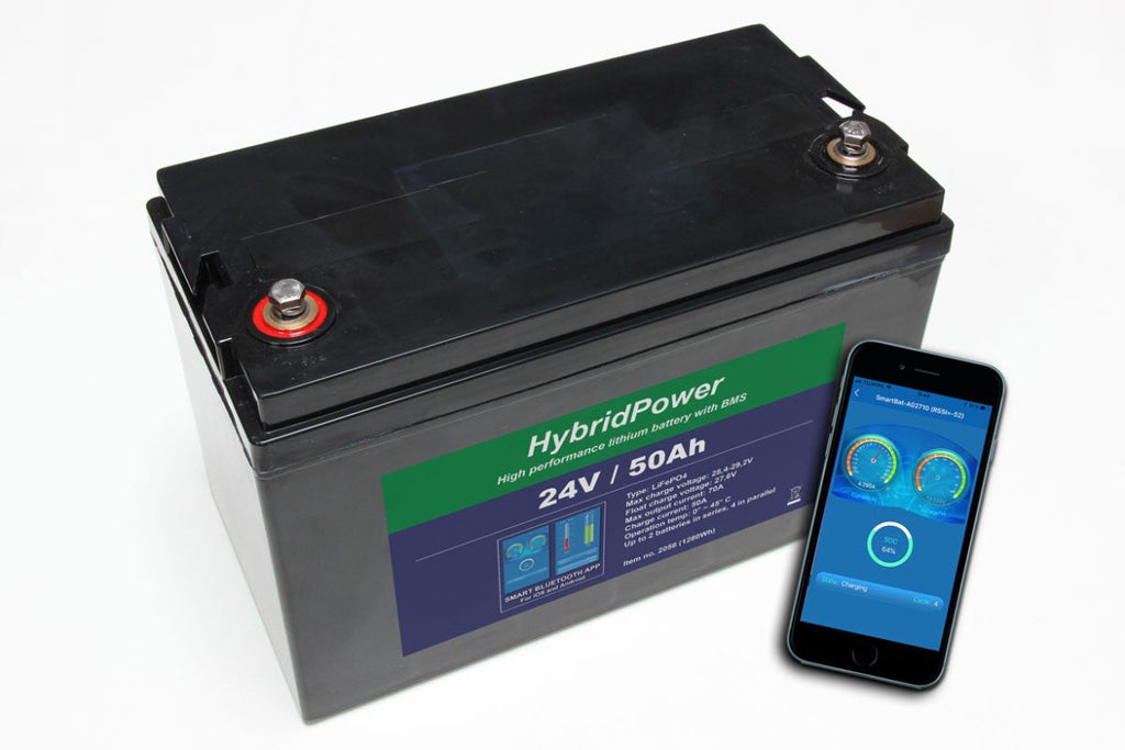 24 V 50 Ah LiFePO₄ Batteri med Bluetooth – Effektiv & Let Strømløsning - SejlStrøm