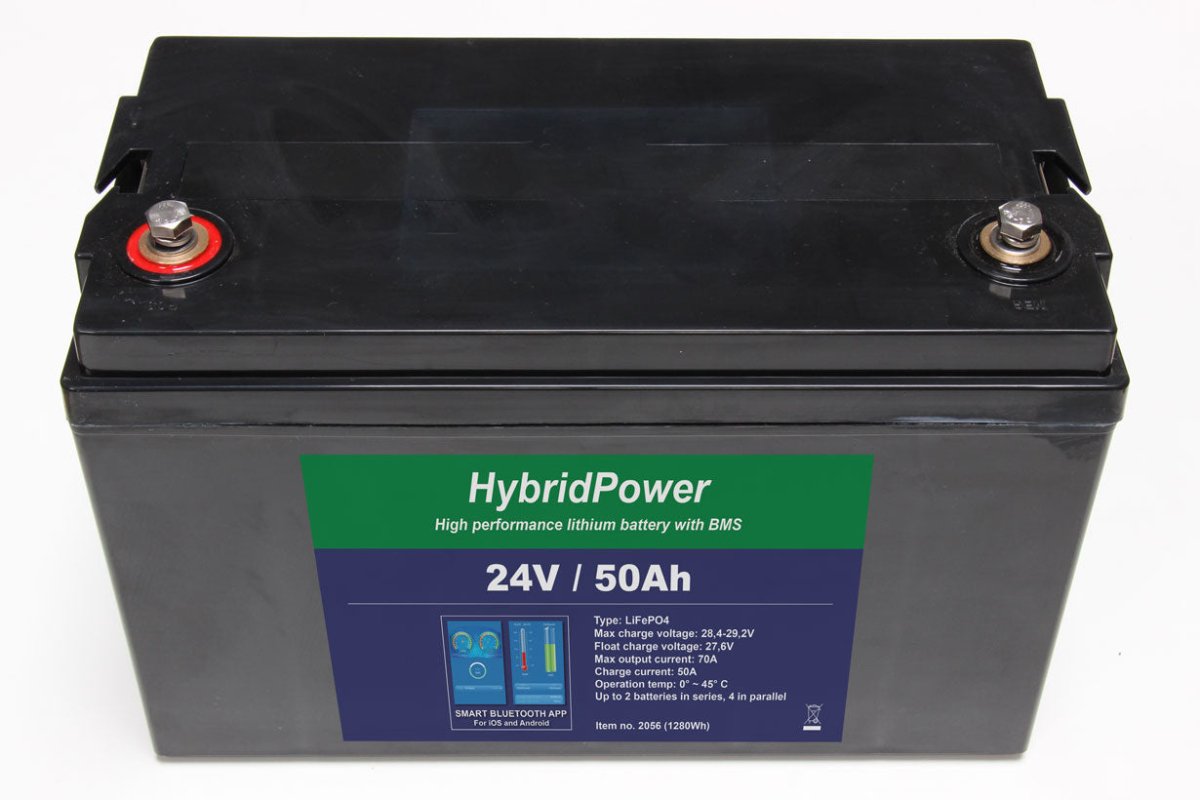 24 V 50 Ah LiFePO₄ Batteri med Bluetooth – Effektiv & Let Strømløsning - SejlStrøm