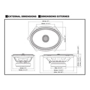 Alpine S2-S68 – 6 × 8" 2-way coaxial speaker
