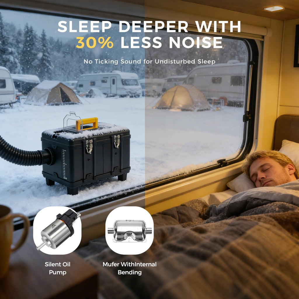 Sunster TB10 8 kW dieselfyr – Toolbox med Bluetooth