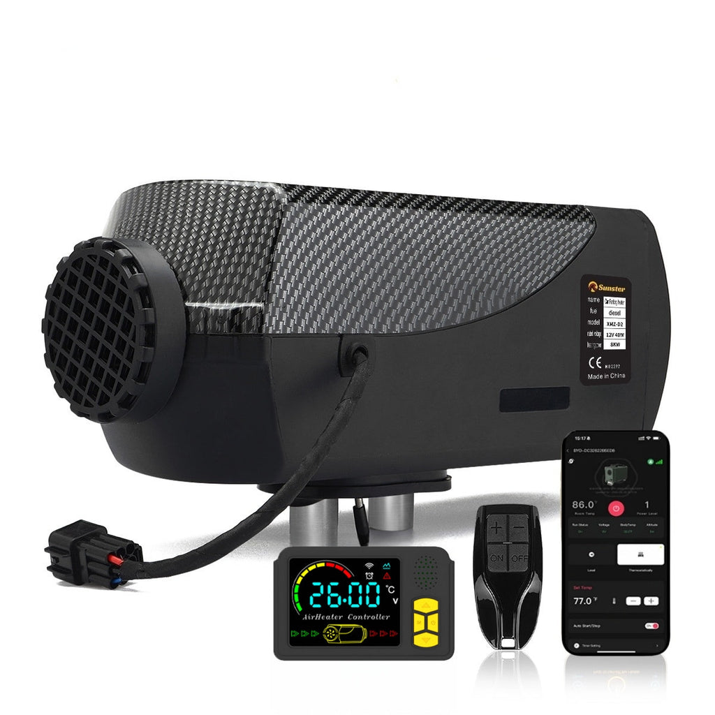 Sunster A2200BS 8 kW dieselfyr – splitmodel med Bluetooth