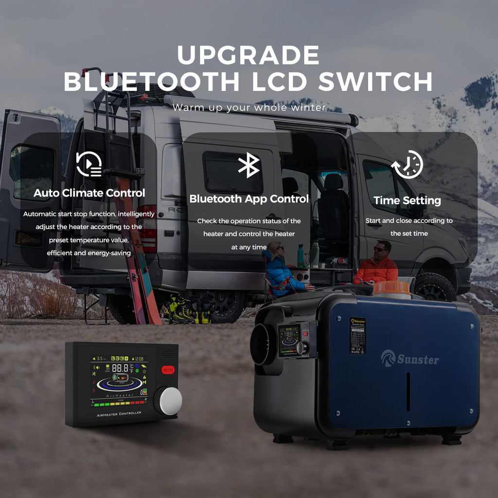 Sunster A2302BHP 8 kW dieselfyr – alt-i-ét med Bluetooth