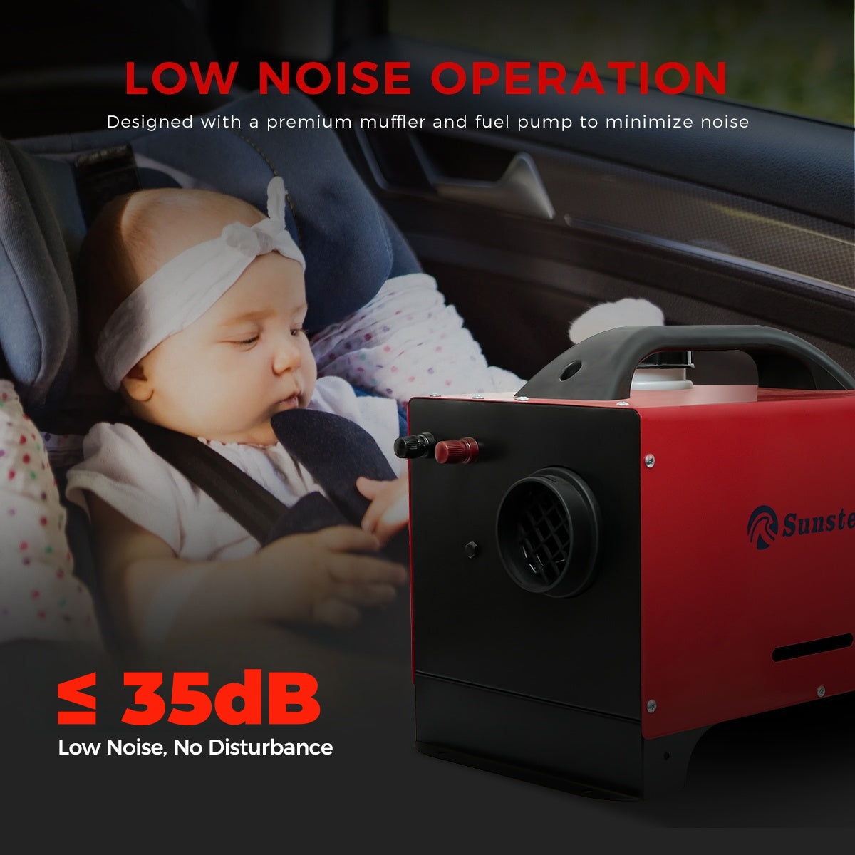 Sunster A2200BS 8 kW dieselfyr – alt-i-ét med Bluetooth
