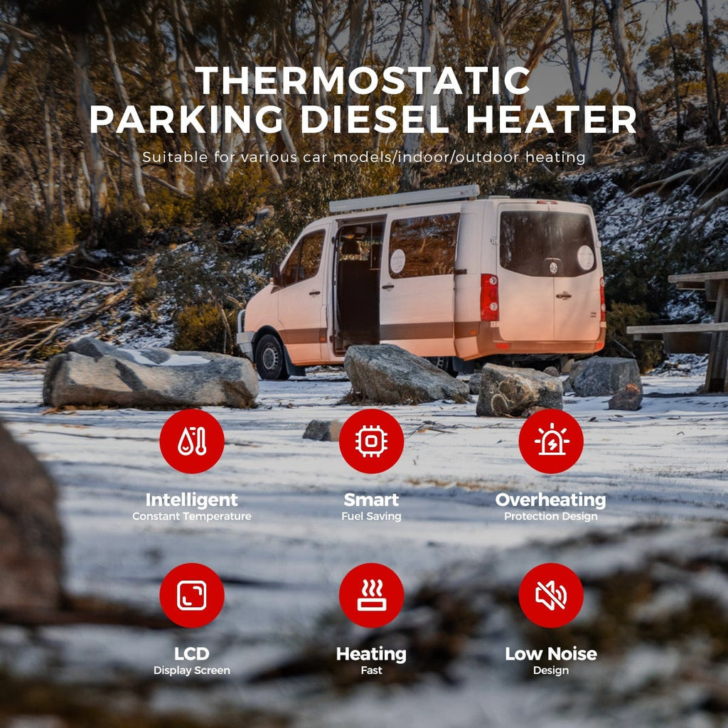 Sunster A2209V 8 kW dieselfyr – alt-i-ét med Bluetooth
