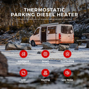 Sunster A2209V 8 kW dieselfyr – alt-i-ét med Bluetooth