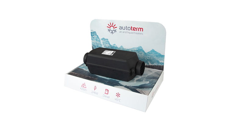 AUTOTERM Counter display in cardboard with Air 2D – 45.5 × 31 × 26.5 cm