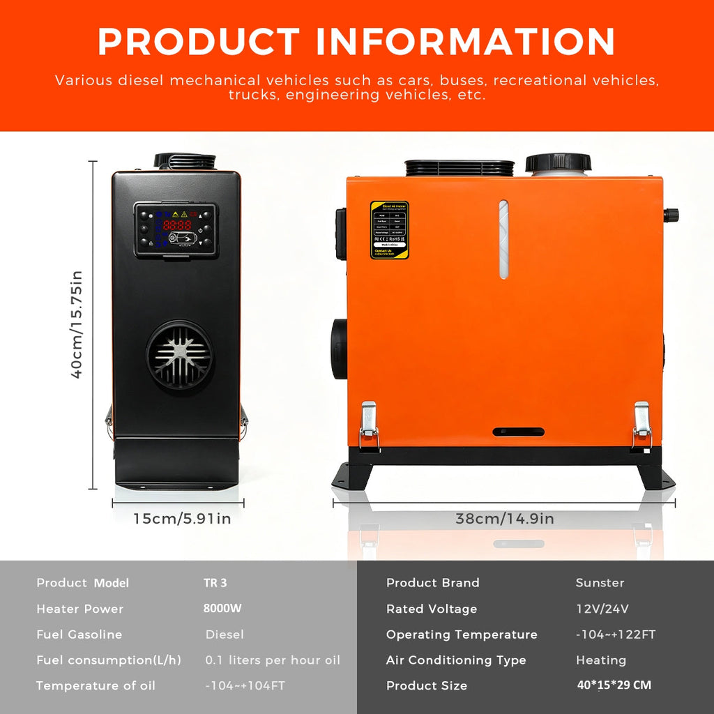 Sunster TR 3 8 kW dieselfyr – alt-i-ét