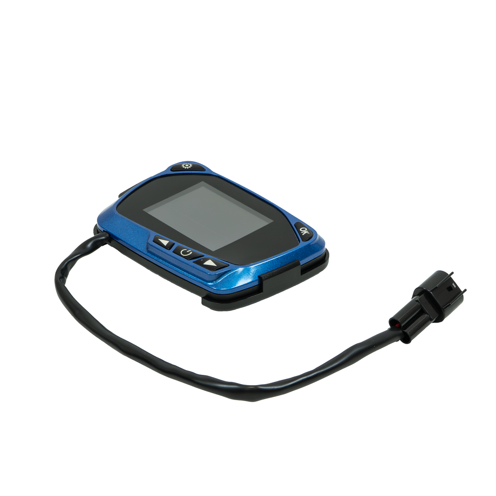 Sunster S-A2018 blåt LCD-betjeningspanel med fjernbetjening 12/24 V