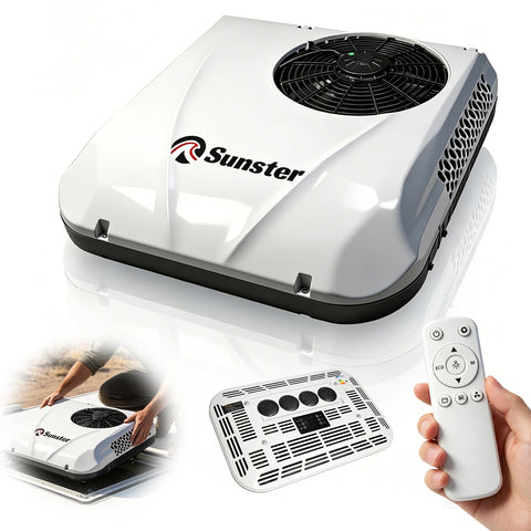 Sunster 12V/24V RV Roof Air Conditioner, Smart APP & Remote Control Parking AC DDK-KTD2