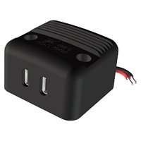 PROCAR dual USB-C charger – 12/24 V for surface mounting