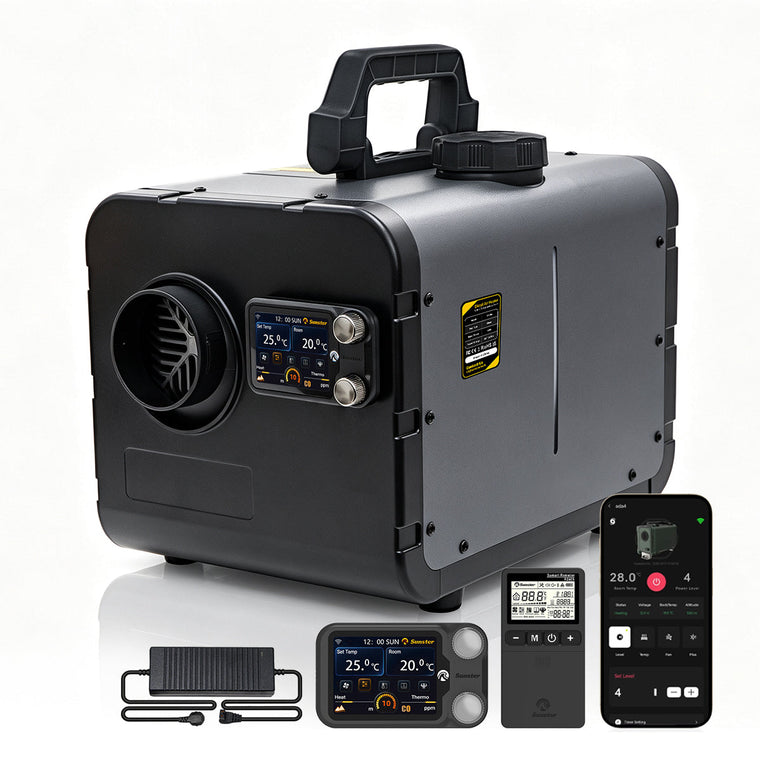 Sunster TP BW 8 kW dieselfyr – alt-i-ét med WiFi og Bluetooth