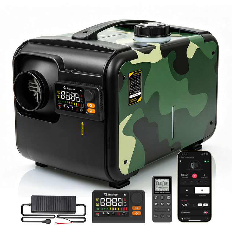Sunster TP B3 8 kW diesel heater – all-in-one with Bluetooth and CO monitoring