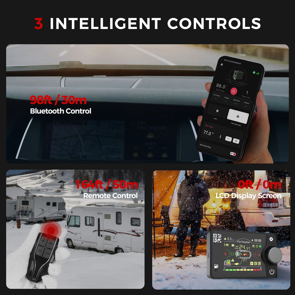 Sunster A2209V 8 kW dieselfyr – alt-i-ét med Bluetooth