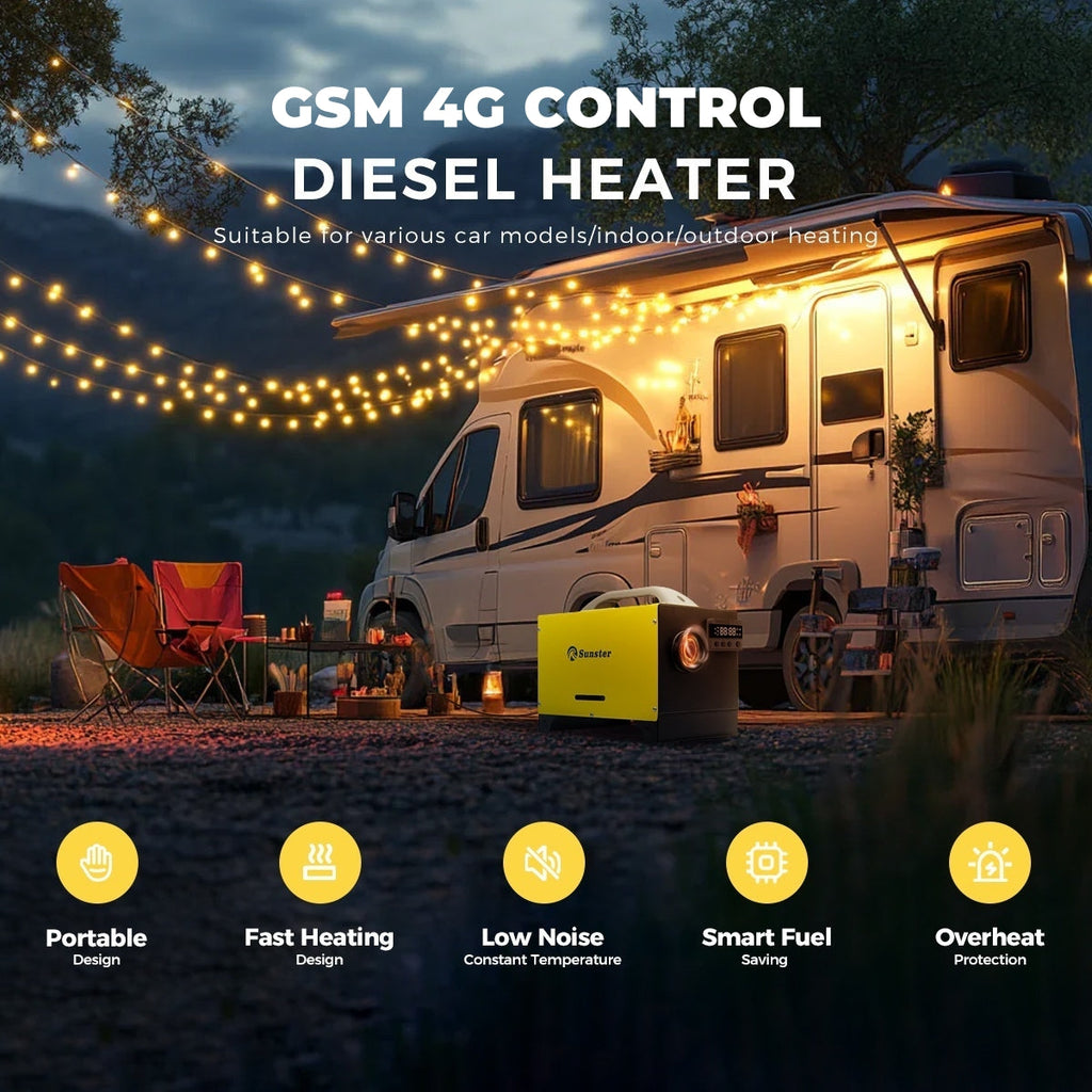 Sunster DIESEL 8 kW dieselfyr – alt-i-ét med GSM/LTE