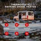 Sunster A2302BHP 8 kW dieselfyr – alt-i-ét med Bluetooth