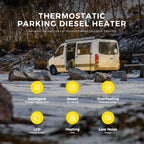 Sunster A2013SL 8 kW Alt-i-ét dieselfyr 12/24 V – Kraftig dieselfyr til båd, autocamper og varebil
