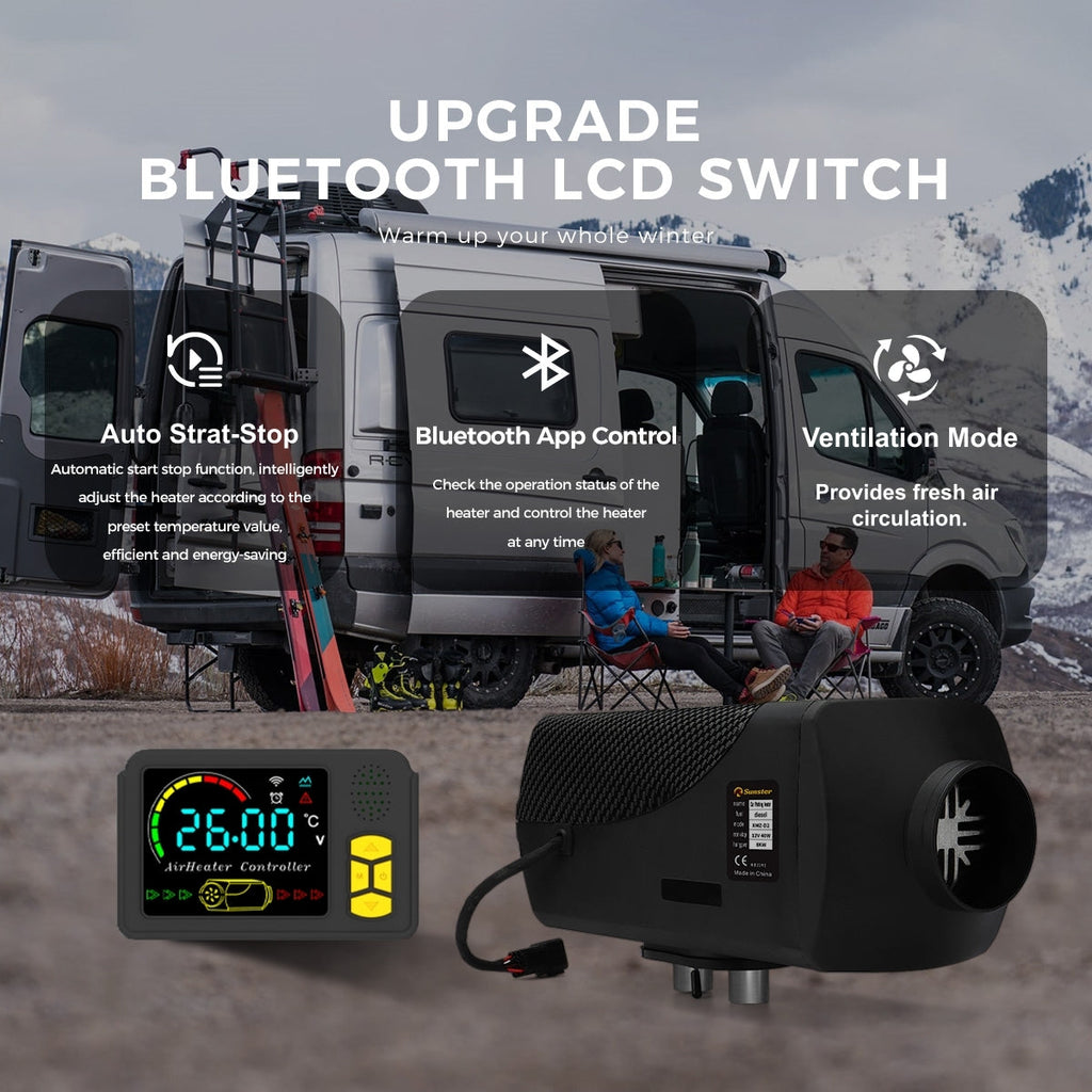 Sunster A2200BS 8 kW dieselfyr – splitmodel med Bluetooth
