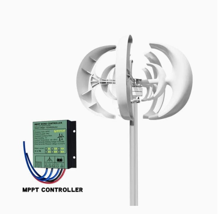 5000 W vertikal vindmølle 48 V med MPPT - controller – off - grid energiløsning - SejlStrøm