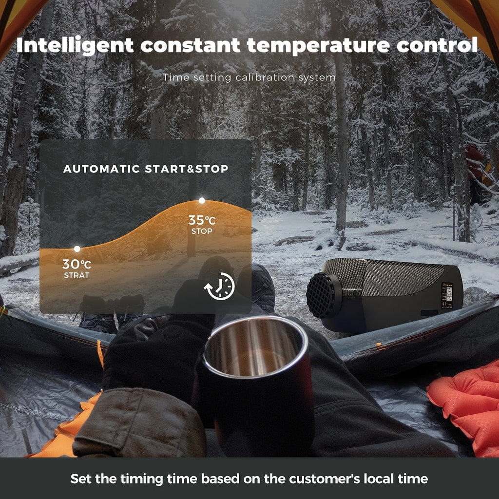 Sunster SH B2 2 kW dieselfyr – splitmodel med Bluetooth