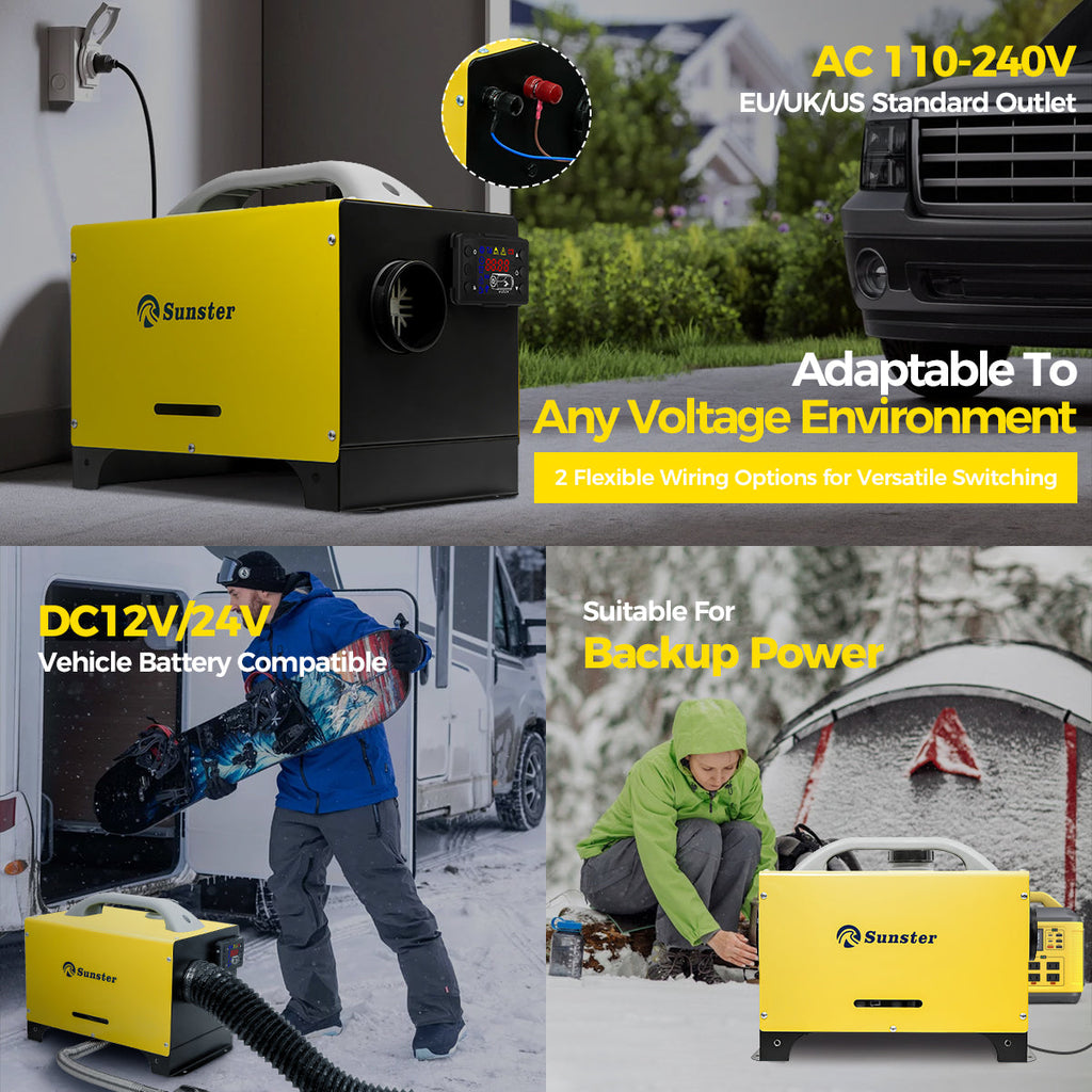 Sunster A2013SL 8 kW Alt-i-ét dieselfyr 12/24 V – Kraftig dieselfyr til båd, autocamper og varebil