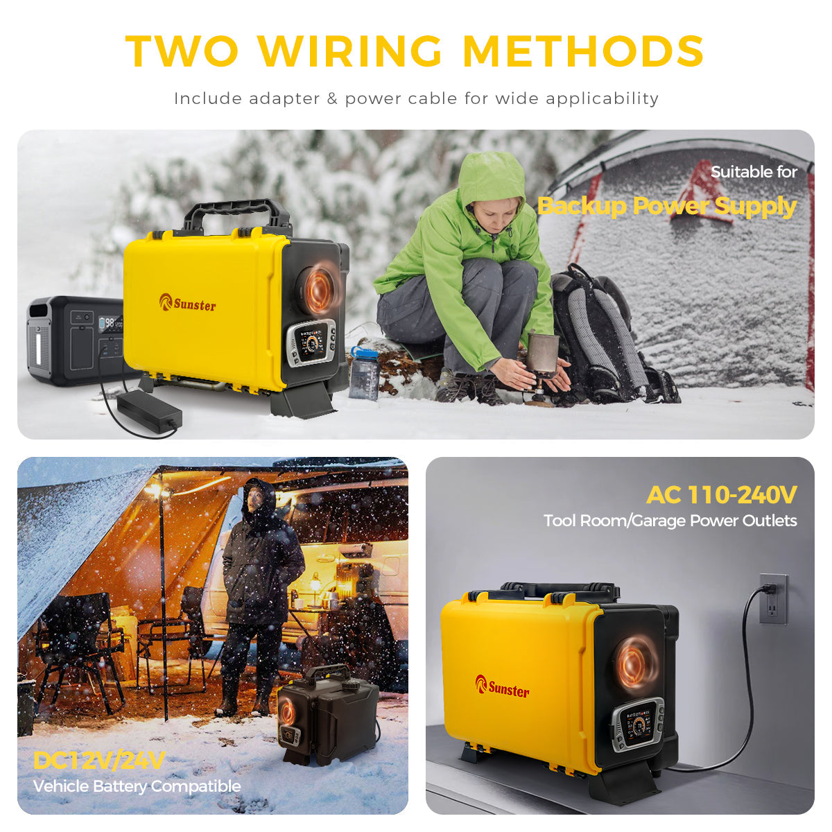 Sunster HTB1 8 kW dieselfyr – Toolbox med Bluetooth