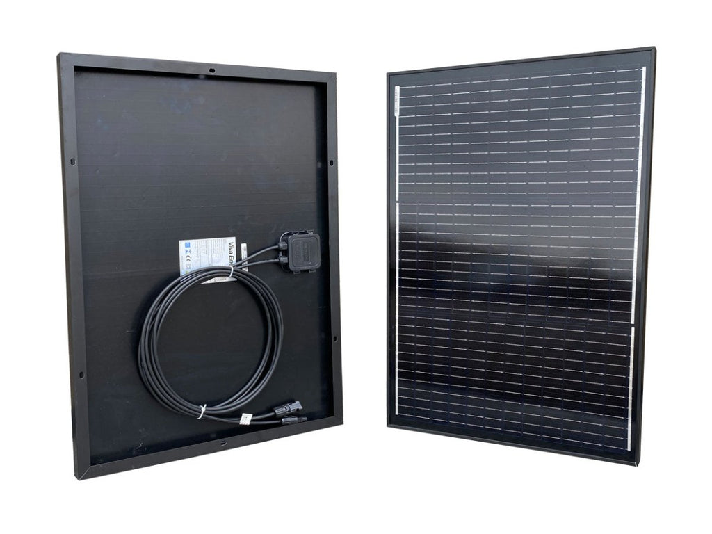 60 W 12V Solcellepanel – Sort Mono (High-Efficiency) – komponent i SejlStrøm Havneliv-pakken