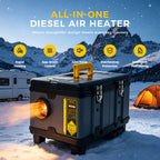 Sunster TB10WF 8 kW dieselfyr med WiFi og Bluetooth og CO-overvågning