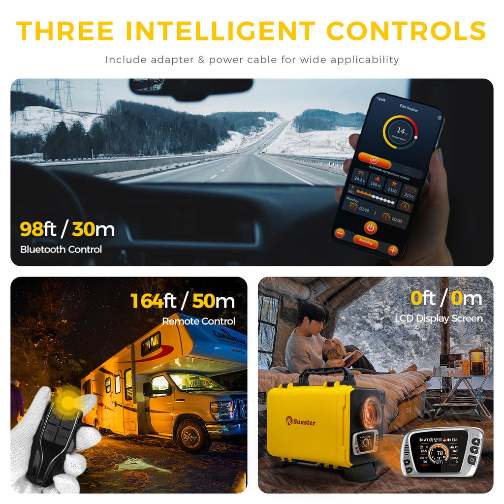 Sunster HTB1 8 kW dieselfyr – Toolbox med Bluetooth