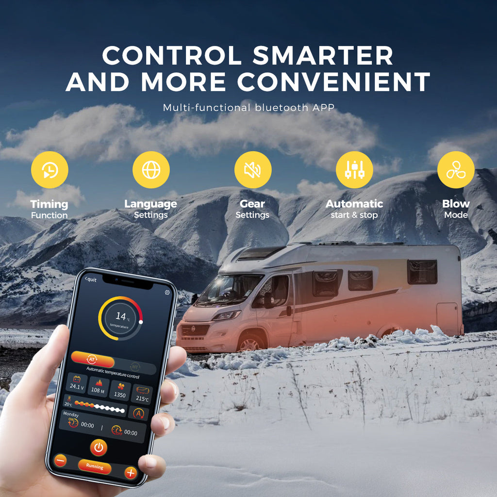 Sunster HTB1 8 kW dieselfyr – Toolbox med Bluetooth