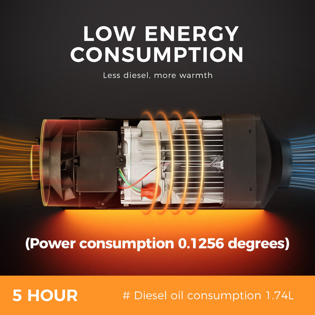 Sunster A2302BP 8 kW dieselfyr – alt-i-ét med Bluetooth